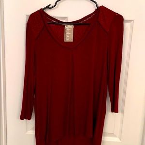 Anthropologie Maroon Blouse